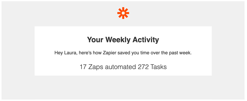 zap summary weekly